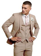 Men's 3 Piece Suit Set Slim Fit Formal Business Wedding Suit Jacket Vest Pants Set