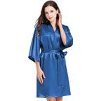 Women¡®s Silky Robes Satin Wedding Party Bridesmaid Robe Kimono Cardigan Loungewear Lightweight Nightgowns