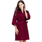 Women¡®s Silky Robes Satin Wedding Party Bridesmaid Robe Kimono Cardigan Loungewear Lightweight Nightgowns