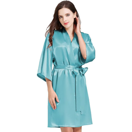 Women¡®s Silky Robes Satin Wedding Party Bridesmaid Robe Kimono Cardigan Loungewear Lightweight Nightgowns