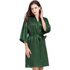 Women¡®s Silky Robes Satin Wedding Party Bridesmaid Robe Kimono Cardigan Loungewear Lightweight Nightgowns