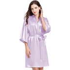 Women¡®s Silky Robes Satin Wedding Party Bridesmaid Robe Kimono Cardigan Loungewear Lightweight Nightgowns
