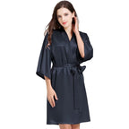 Women¡®s Silky Robes Satin Wedding Party Bridesmaid Robe Kimono Cardigan Loungewear Lightweight Nightgowns