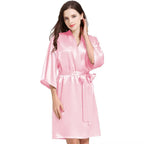 Women¡®s Silky Robes Satin Wedding Party Bridesmaid Robe Kimono Cardigan Loungewear Lightweight Nightgowns
