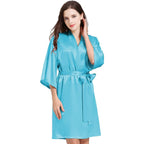 Women¡®s Silky Robes Satin Wedding Party Bridesmaid Robe Kimono Cardigan Loungewear Lightweight Nightgowns