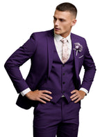 Men's 3 Piece Suit Set Slim Fit Formal Business Wedding Suit Jacket Vest Pants Set