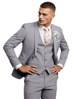 Men's 3 Piece Suit Set Slim Fit Formal Business Wedding Suit Jacket Vest Pants Set