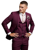 Men's 3 Piece Suit Set Slim Fit Formal Business Wedding Suit Jacket Vest Pants Set